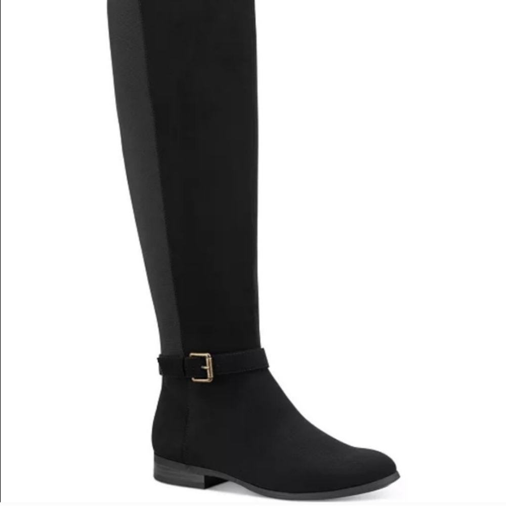 👢Macy's Womans Black Over the Knee Boots 8M NIB